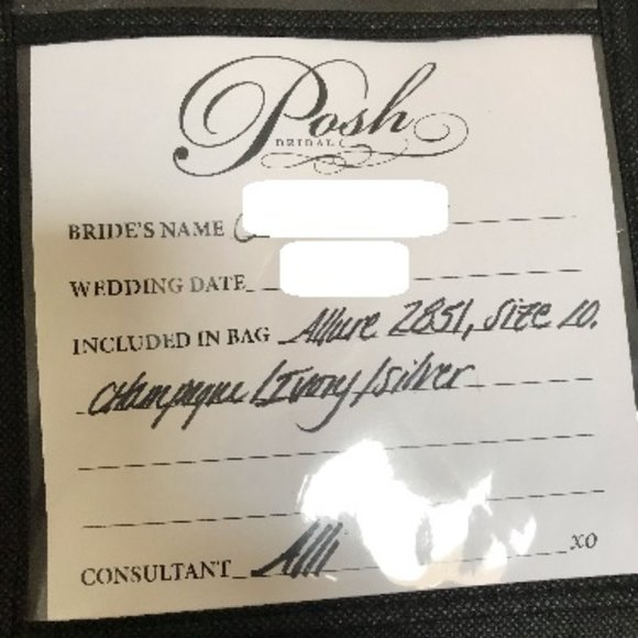 BRAND NEW! NEVER WORN! Allure 2851 Wedding Dress (Size 10, Champagne and Ivory) - Picture 14 of 15